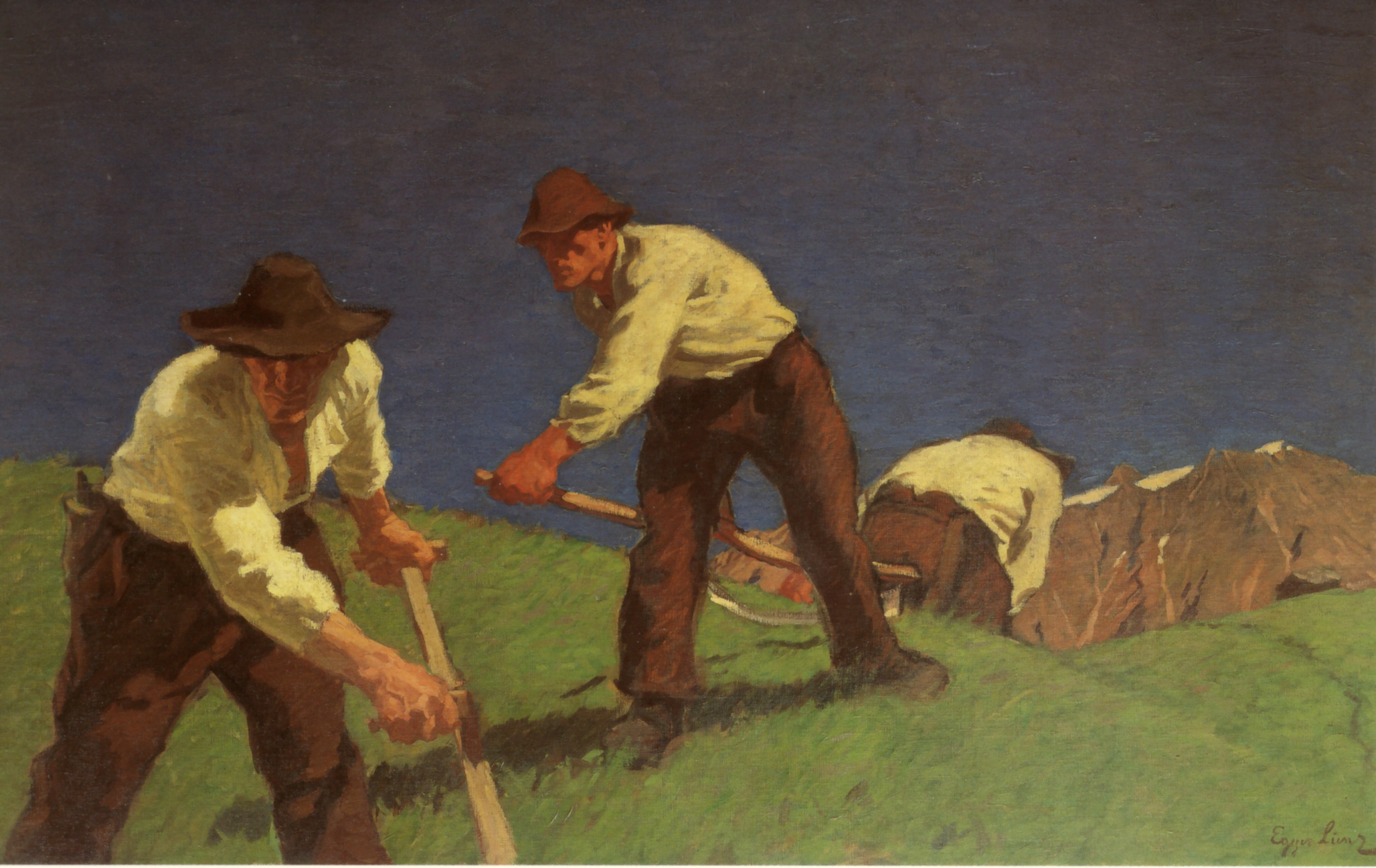 Die Bergmäher (1907) - Albin Egger-Lienz Tablo