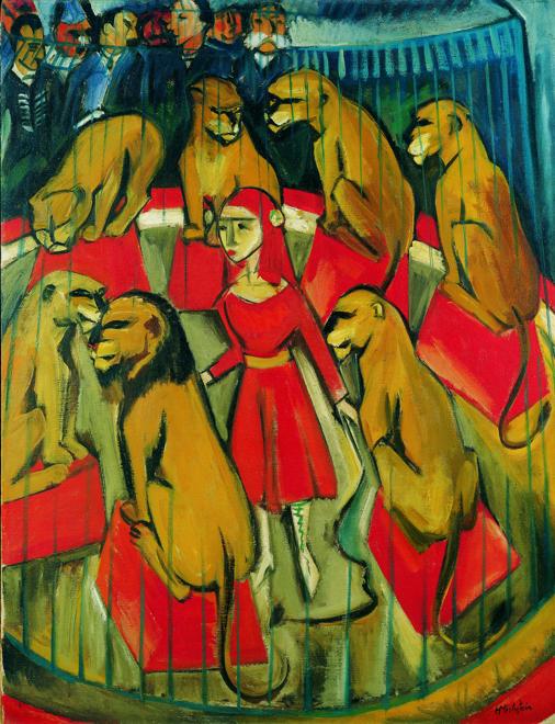 Die Löwenbändigerin (1920) - Max Pechstein Tablo