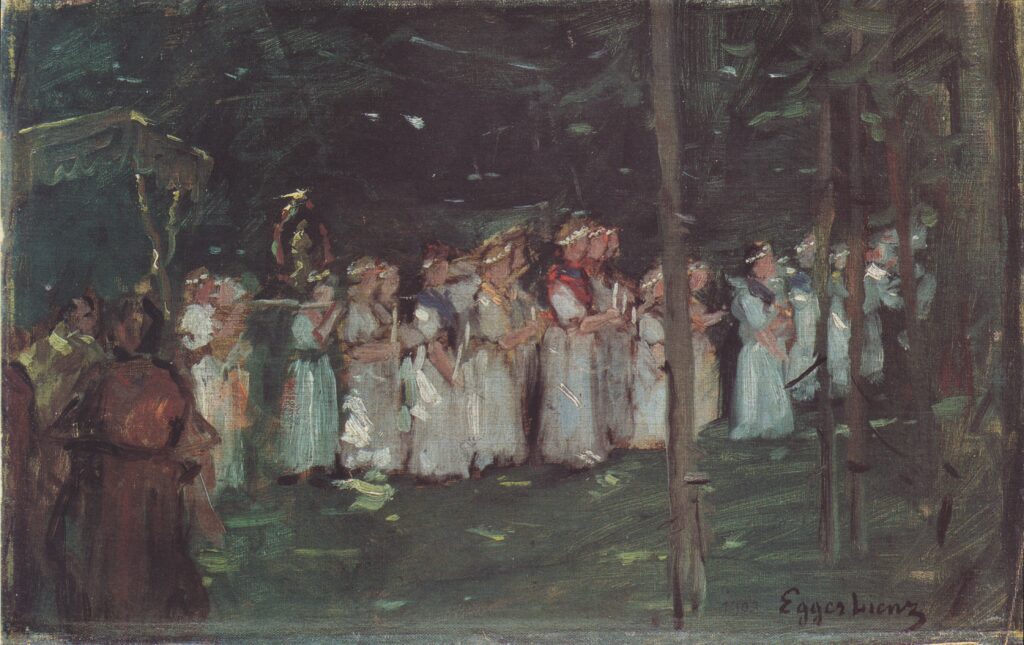 Die Prozession I (1903) - Albin Egger-Lienz Tablo