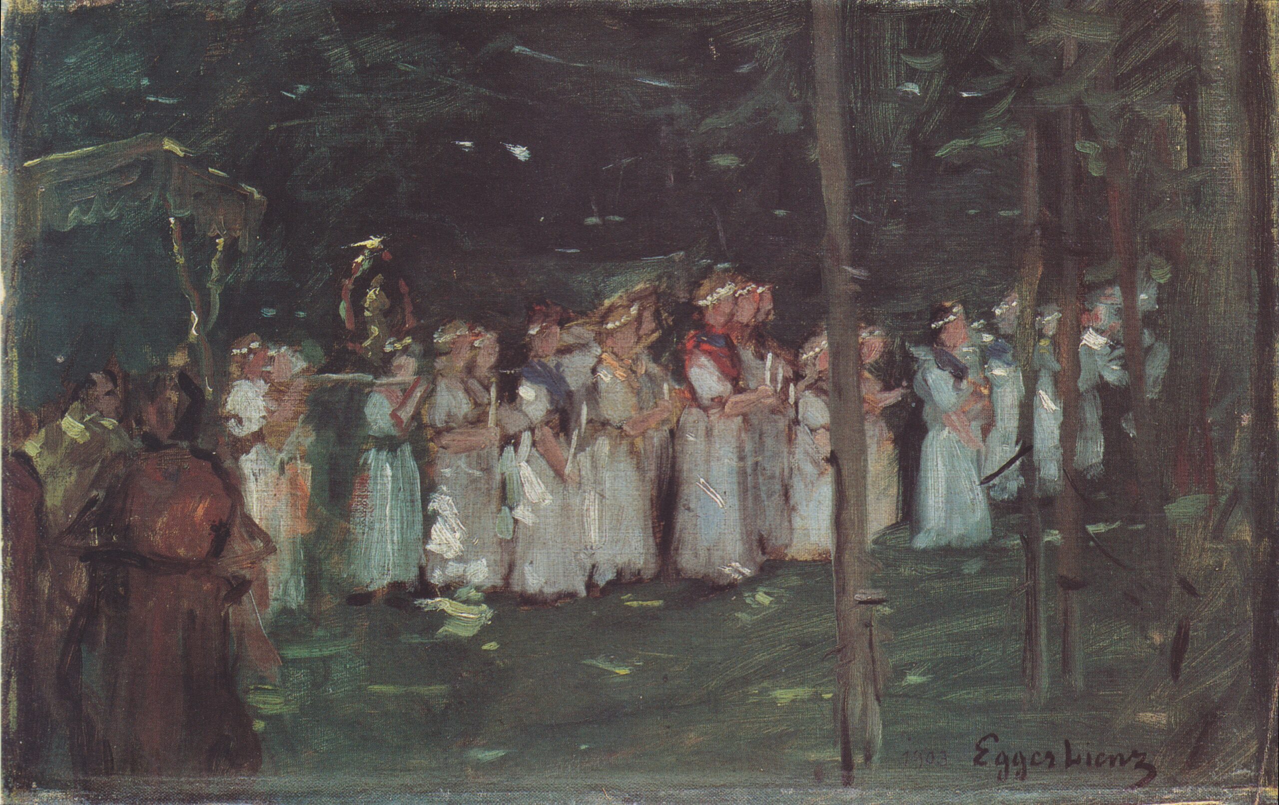 Die Prozession I (1903) - Albin Egger-Lienz Tablo