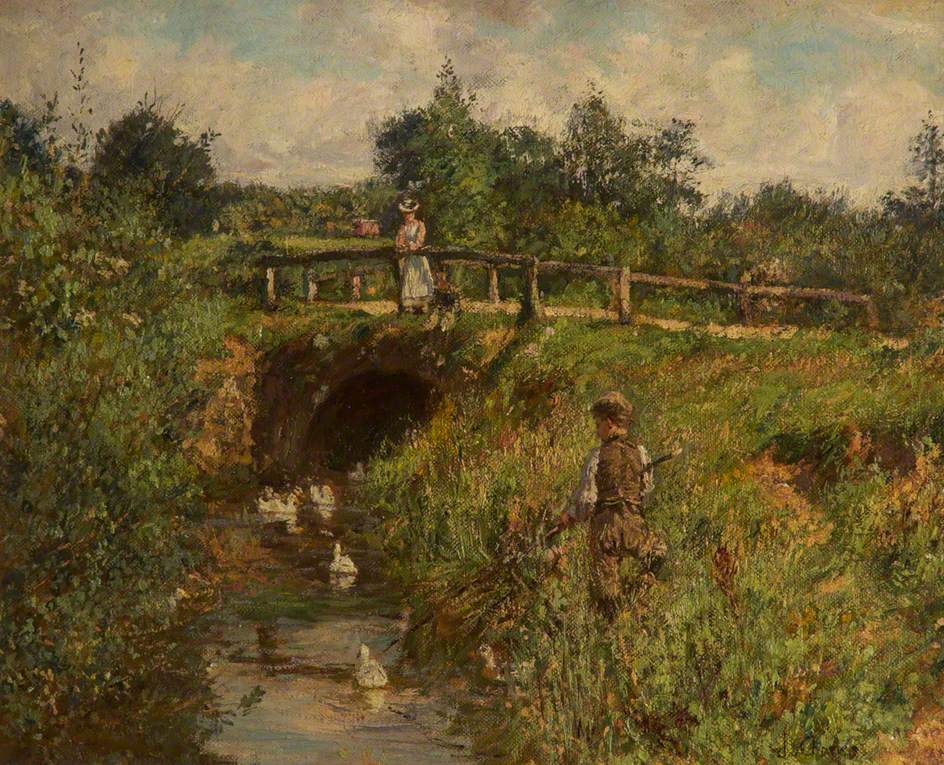 Disturbing the Fishers (1905) - James Charles Tablo
