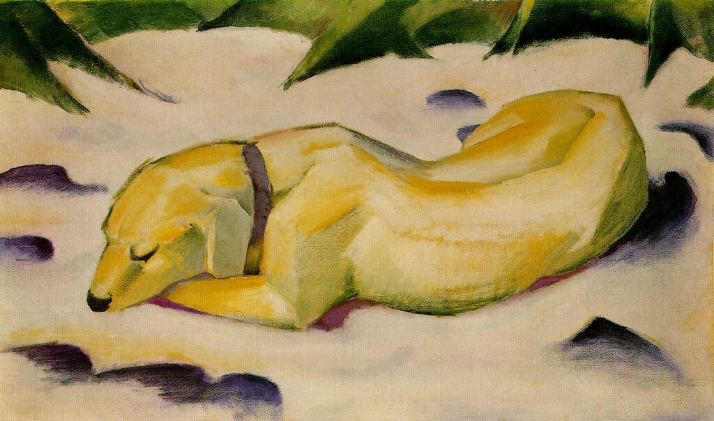 Dog Lying in the Snow (1911) - Franz Marc Tablo