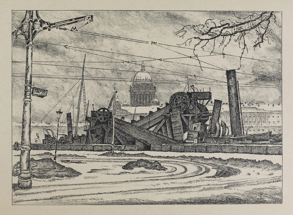 Dredger (1923) - Mstislav Dobuzhinsky Tablo