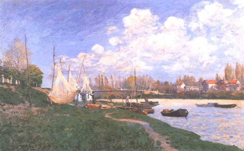 Drying Nets (1872) - Alfred Sisley Tablo