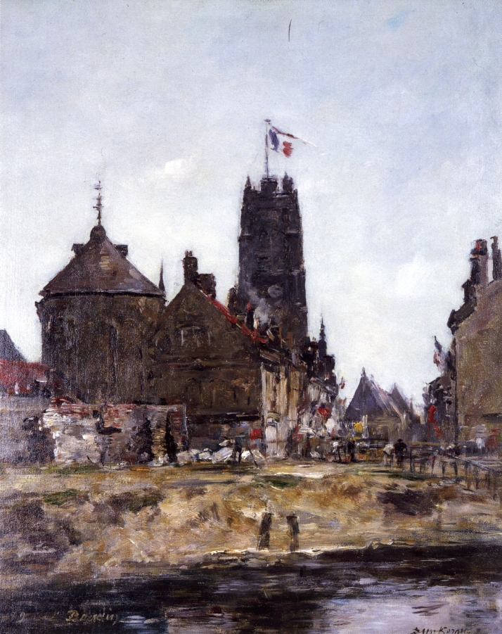Dunkirk, Festival Day (1889) - Eugène Boudin Tablo