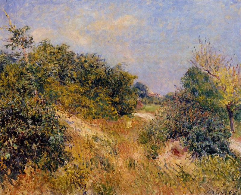 Edge of Fountainbleau Forest June Morning (1885) - Alfred Sisley Tablo