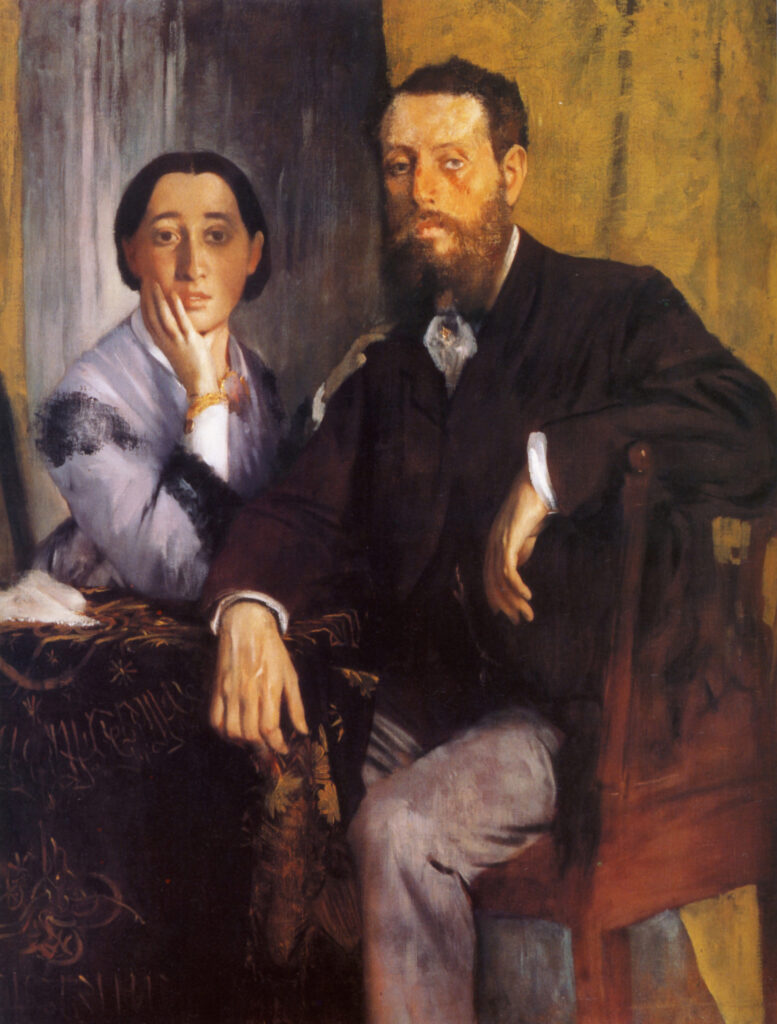 Edmond and Thérèse Morbilli (1865) – Edgar Degas Tablo