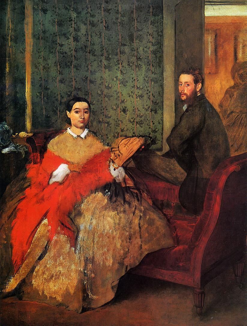 Edmondo and Therese Morbilli (1865) - Edgar Degas Tablo