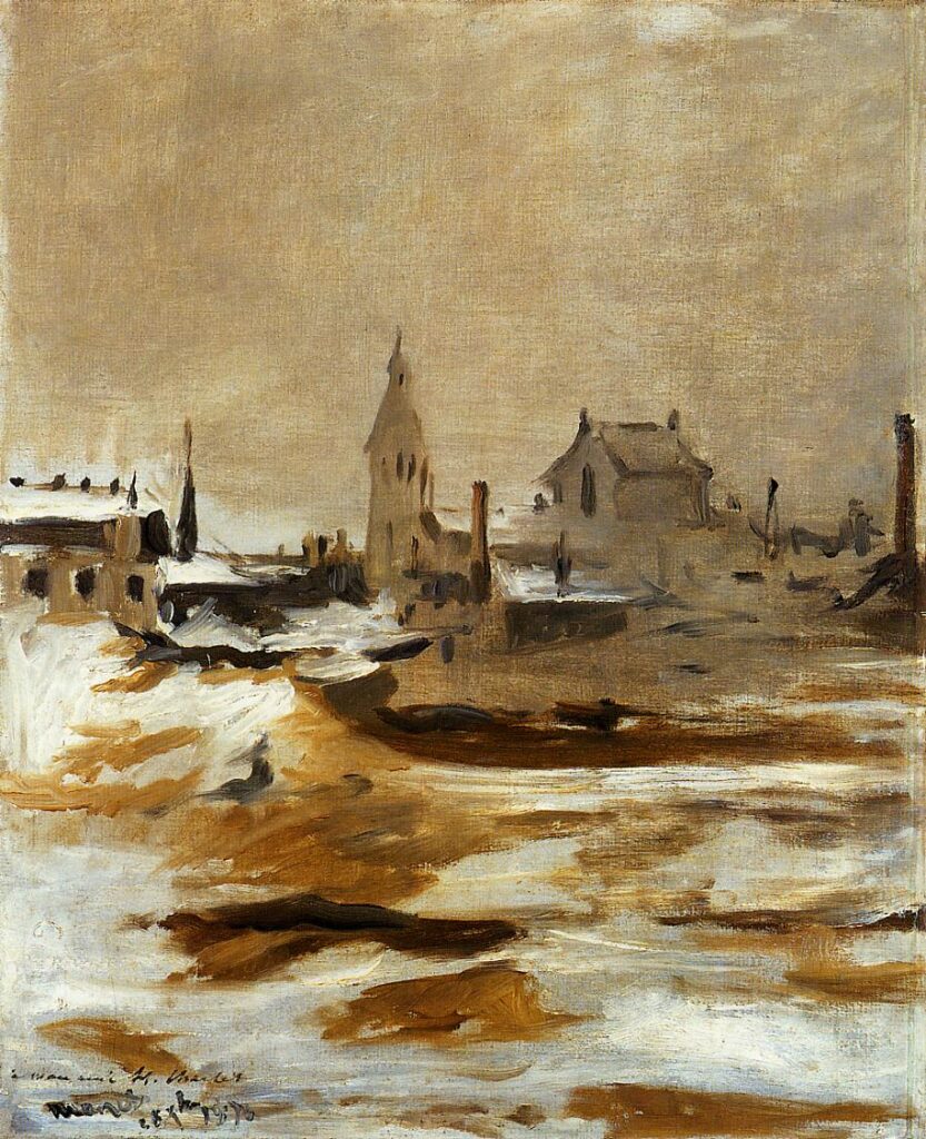 Effect of Snow at Petit Montrouge (1870) - Edouard Manet Tablo