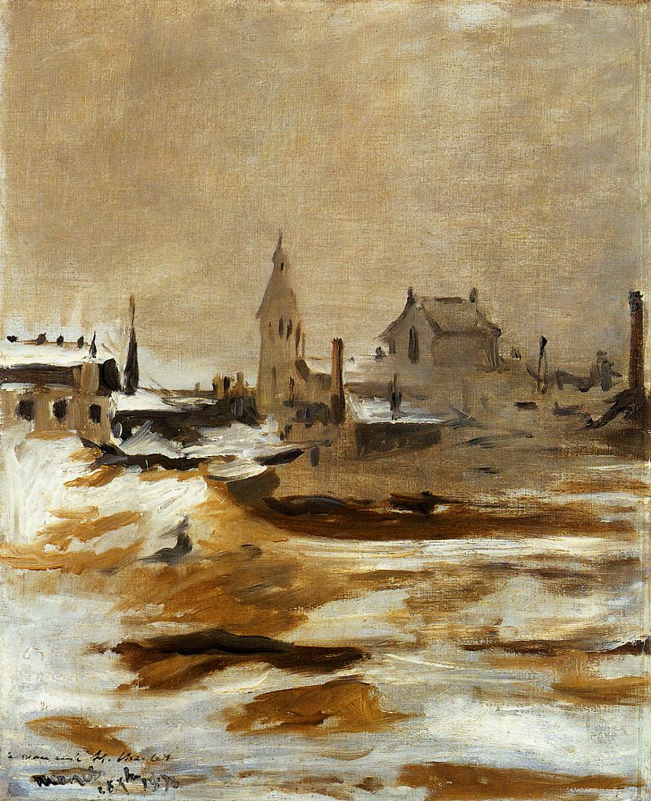 Effect of Snow at Petit Montrouge (1870) - Edouard Manet Tablo