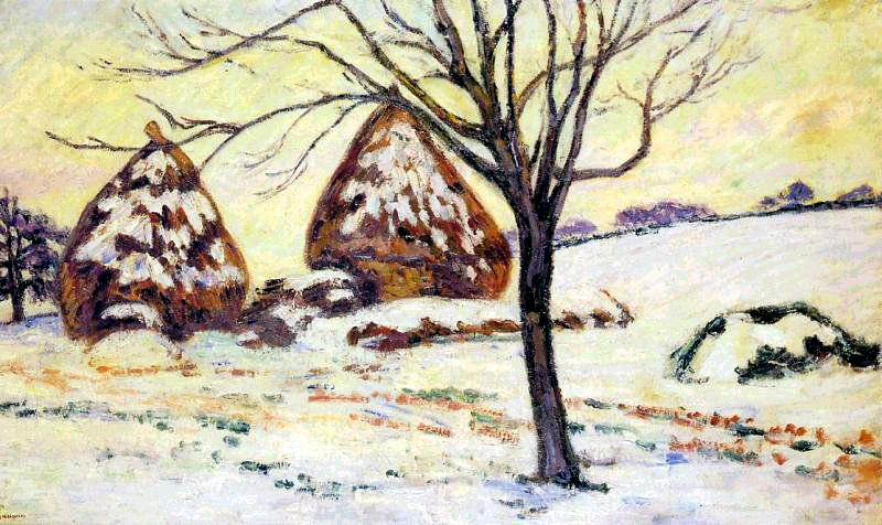 Effts de neige à Palaiseau (1883) - Armand Guillaumin Tablo