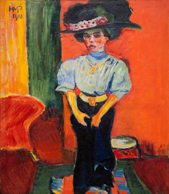 Ein frühes Damenbild - Max Pechstein Tablo