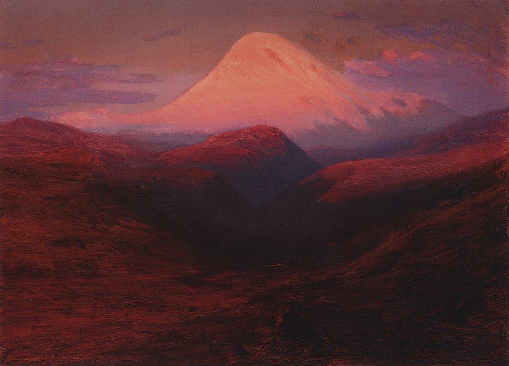 Elbrus in the Evening (1908) - Arkhip Kuindzhi Tablo