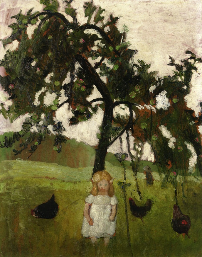 Elizabeth with Hens under an Apple Tree (1902) - Paula Modersohn-Becker Tablo