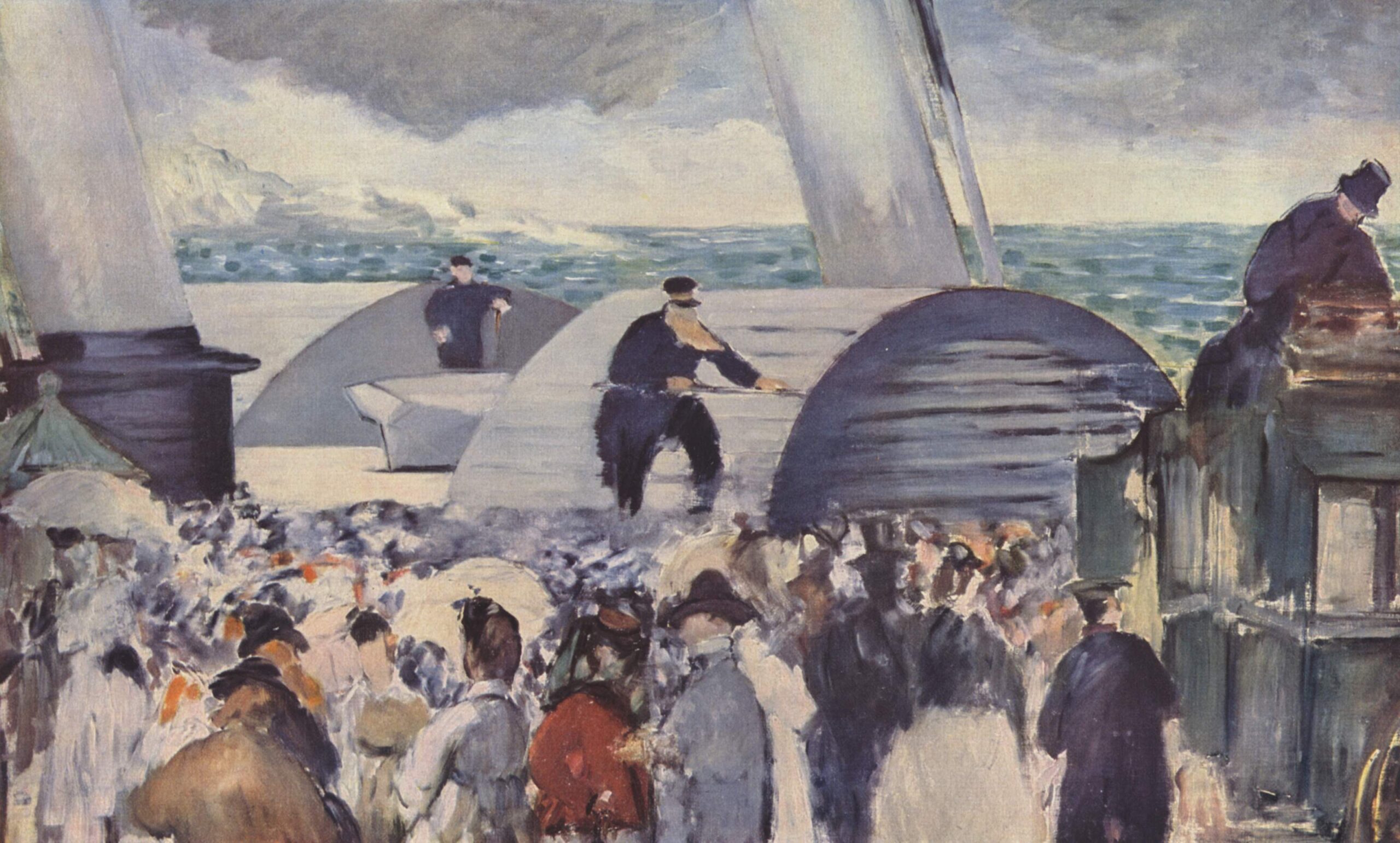 Embarkation after Folkestone (1869) - Edouard Manet Tablo