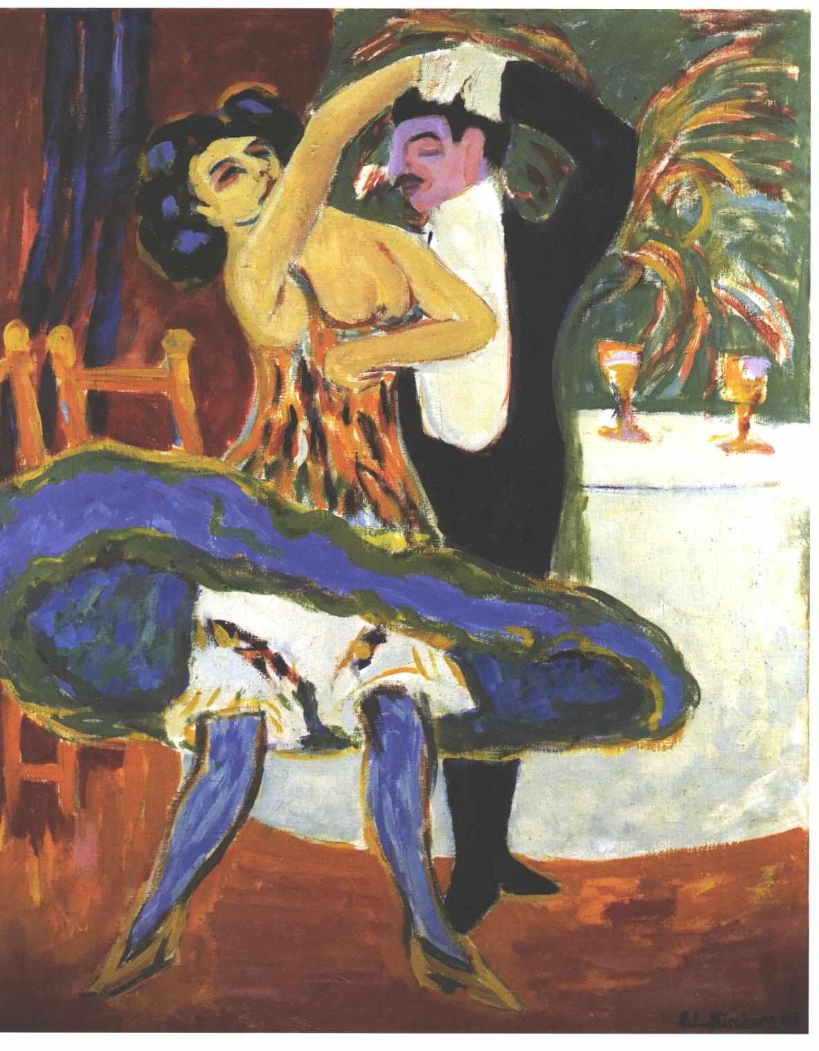 English Dance Couple (1912) - Ernst Ludwig Kirchner Tablo