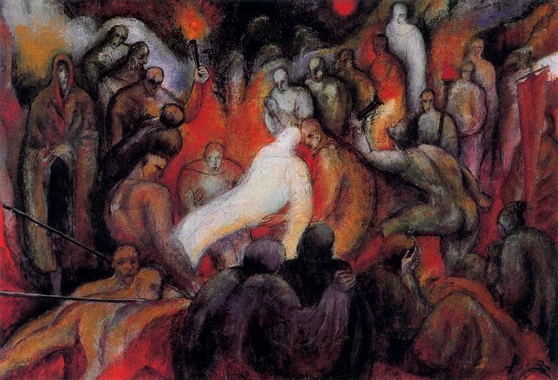 Entombent - Albert Bloch Tablo
