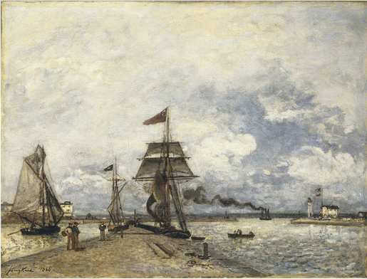 Entrée de port, Honfleur (1866) - Johan Jongkind Tablo