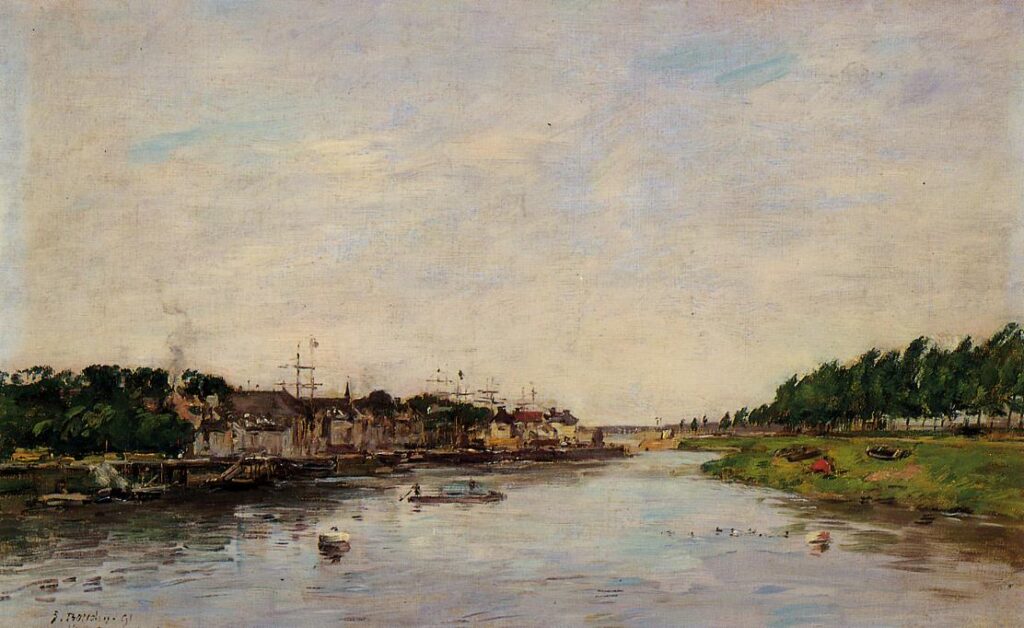 Entrance to the Port of Saint Valery sur Somme (1891) – Eugène Boudin Tablo