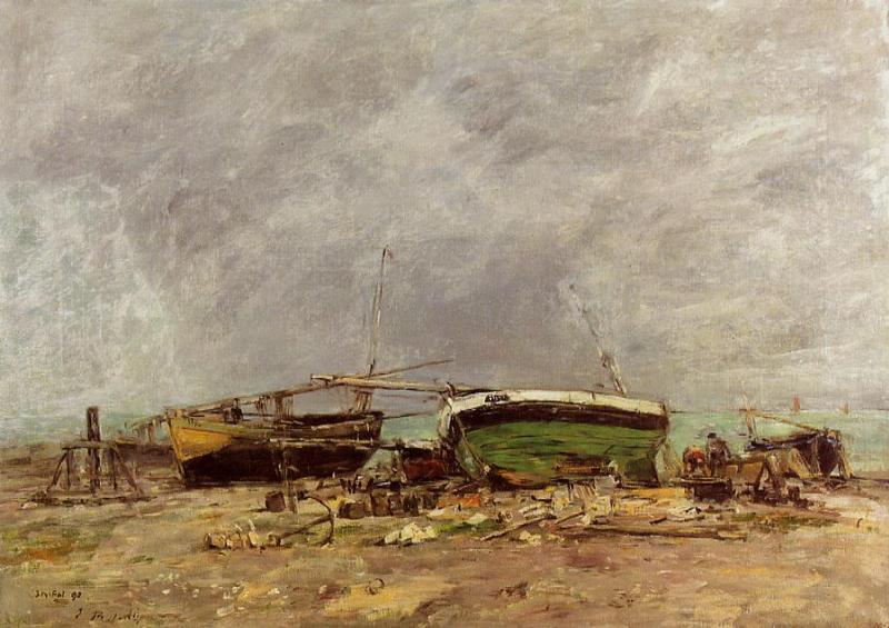 Etretat (1890) - Eugène Boudin Tablo