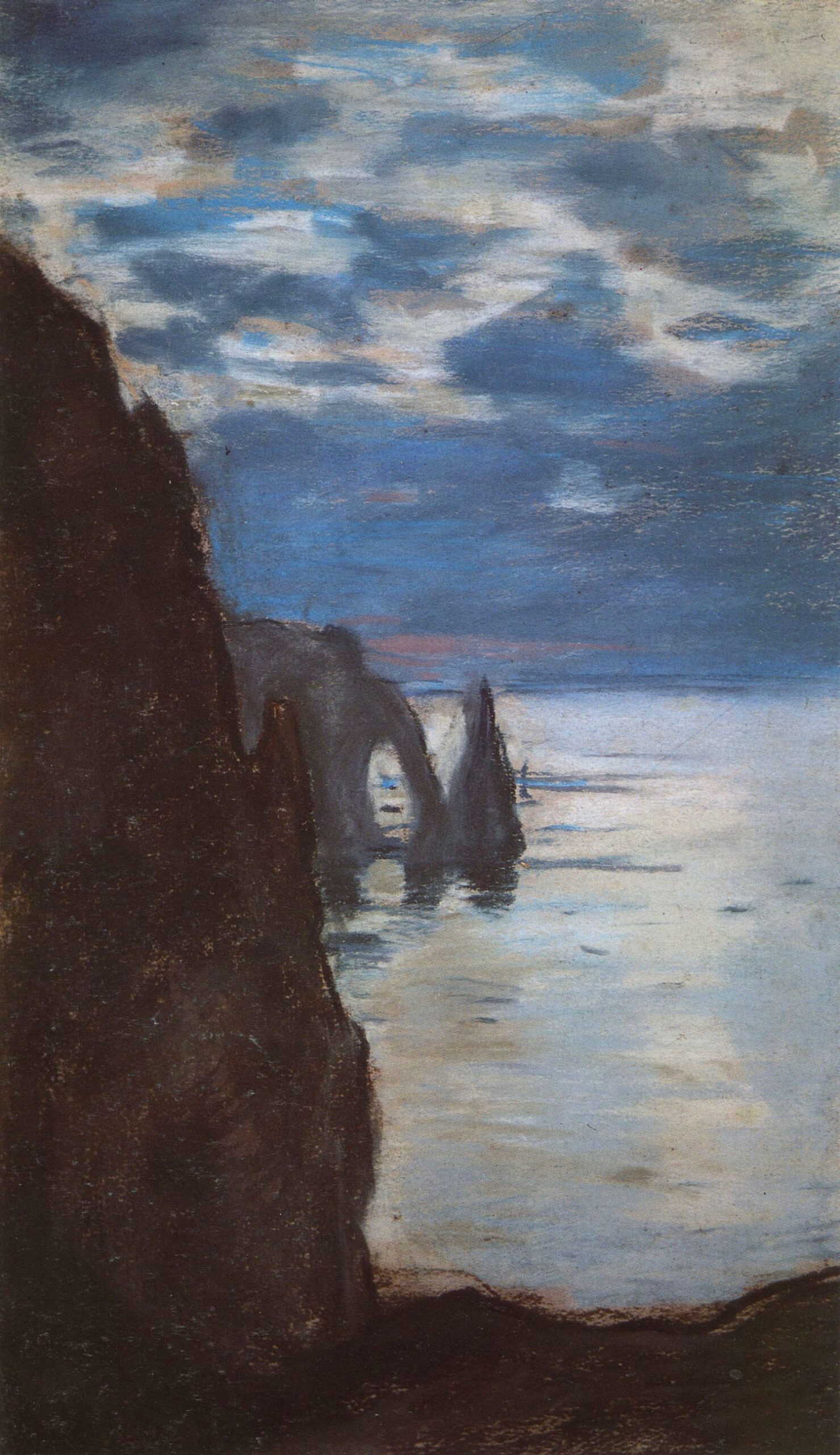 Etretat, the Needle Rock and Porte d'Aval (1885) - Claude Monet Tablo