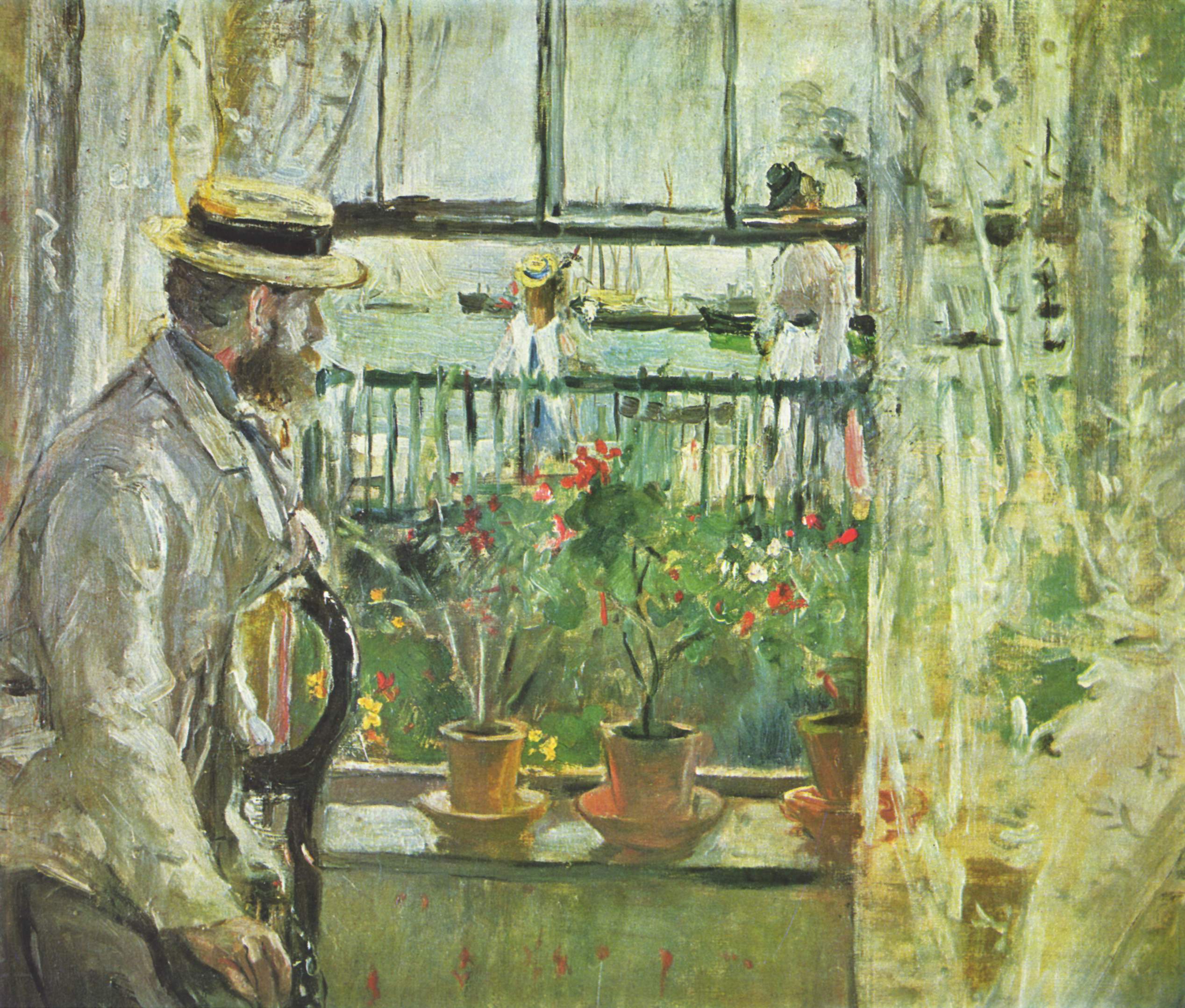 Eugene Manet on the Isle of Wight (1875) - Berthe Morisot Tablo
