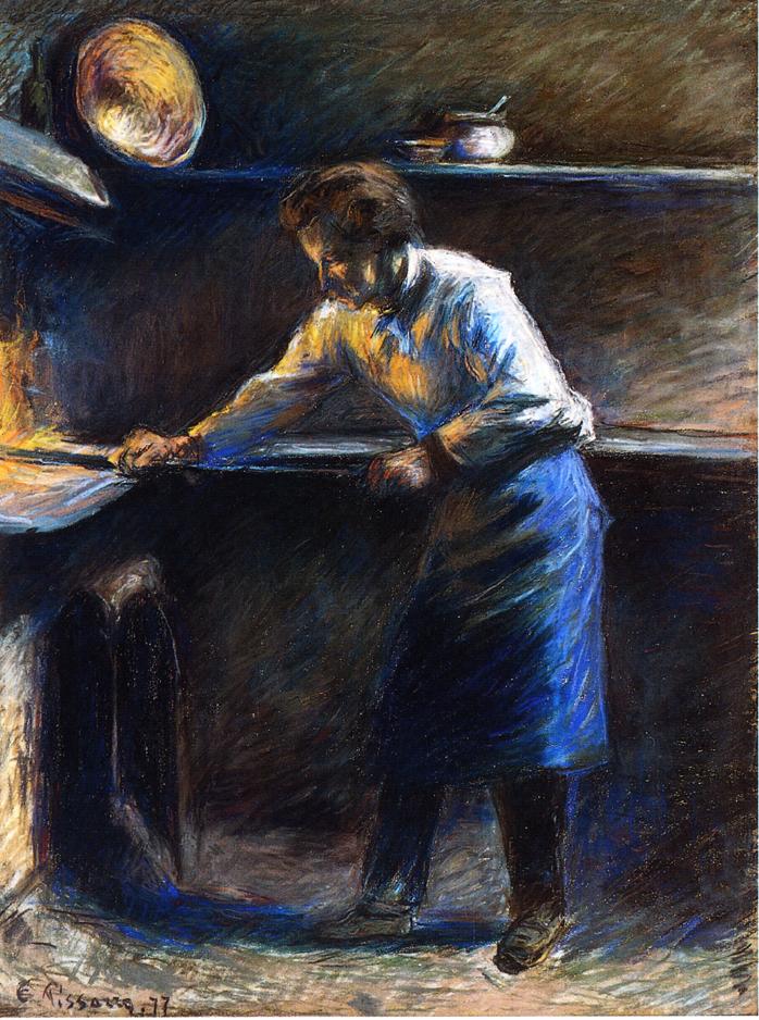Eugene Murer at His Pastry Oven (1877) - Camille Pissarro Tablo