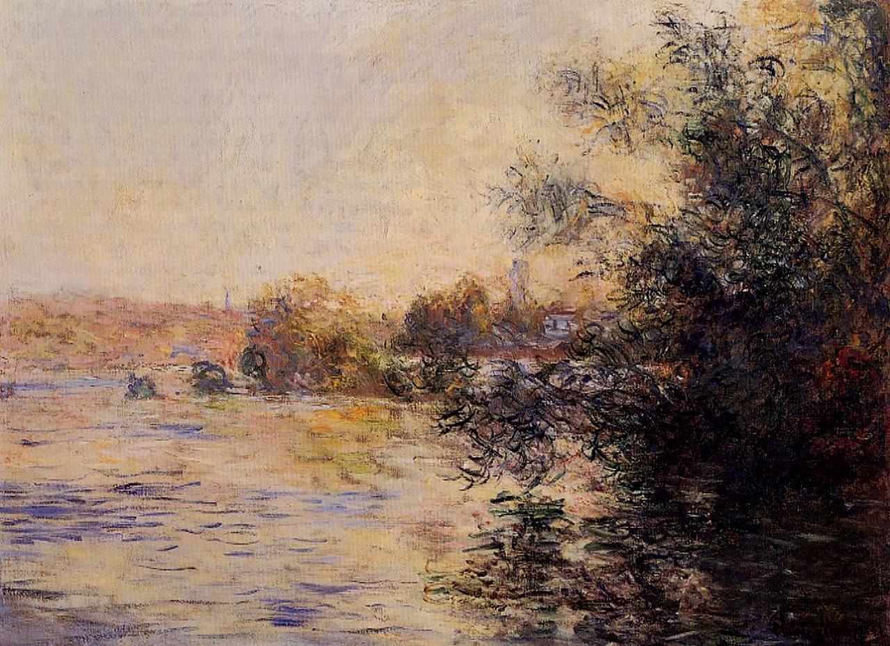 Evening Effect of the Seine (1881) - Claude Monet Tablo