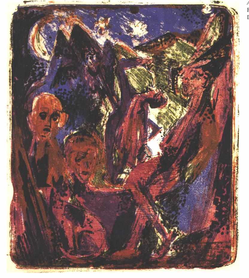 Evening Scene - Ernst Ludwig Kirchner Tablo