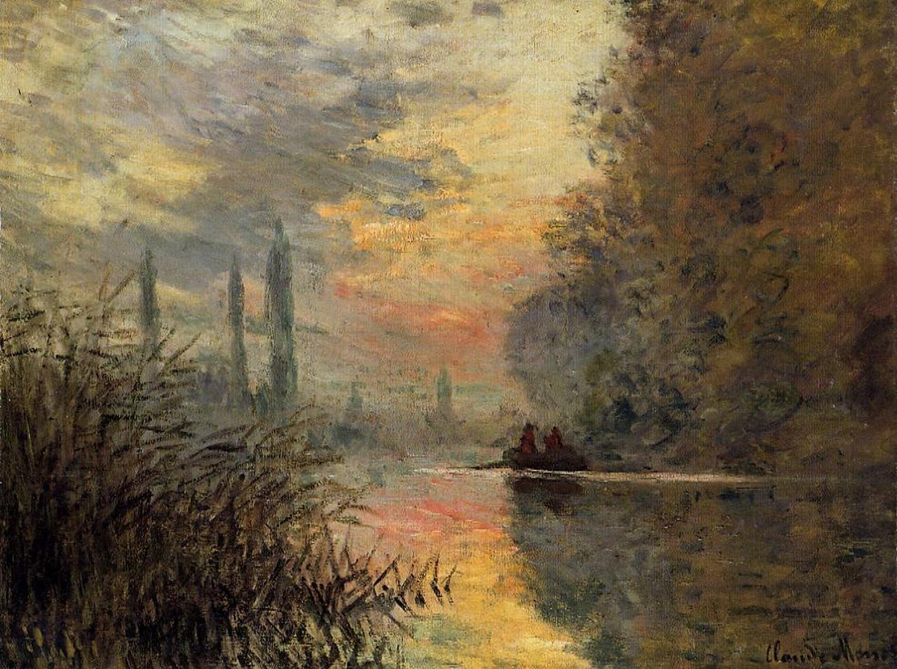 Evening at Argenteuil (1876) - Claude Monet Tablo