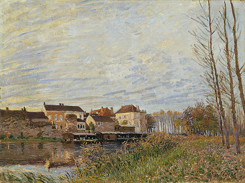 Evening in Moret, End of October (1888) - Alfred Sisley Tablo