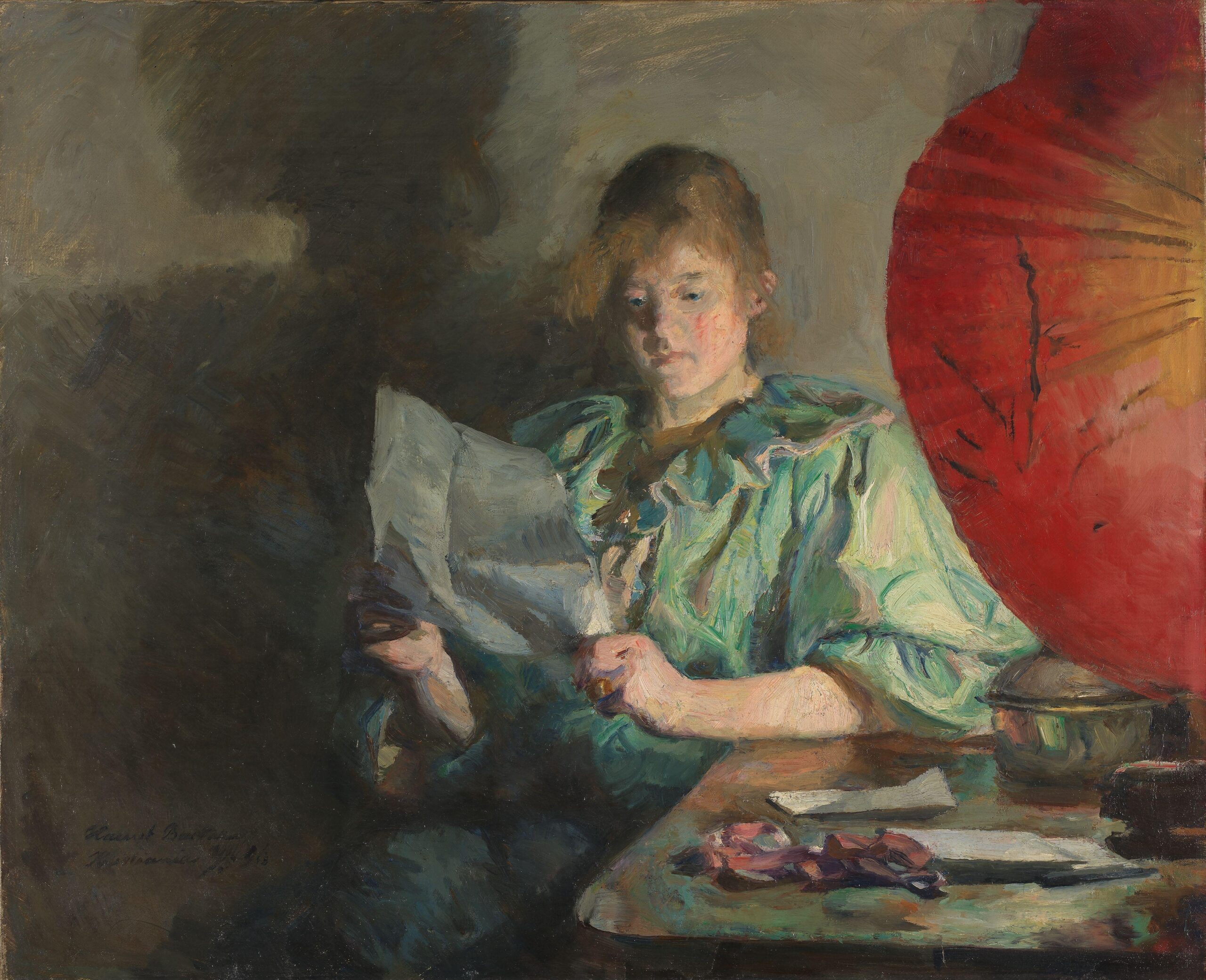 Evening, Interior (1890) - Harriet Backer Tablo