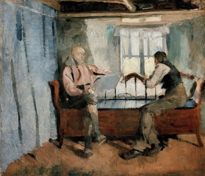 Farm Interior, Knabberud in Bærumm (1886) - Harriet Backer Tablo