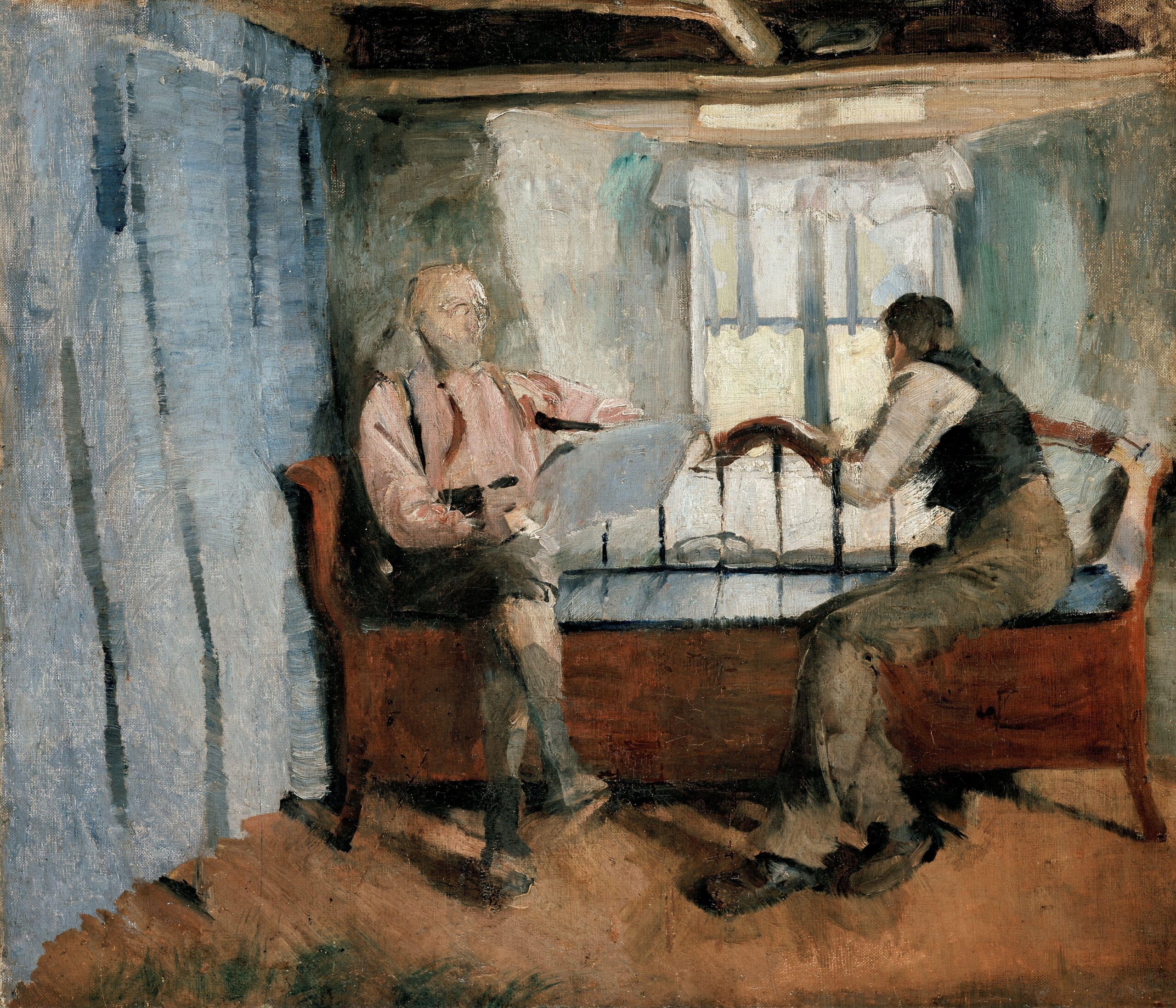 Farm Interior, Knabberud in Bærumm (1886) - Harriet Backer Tablo