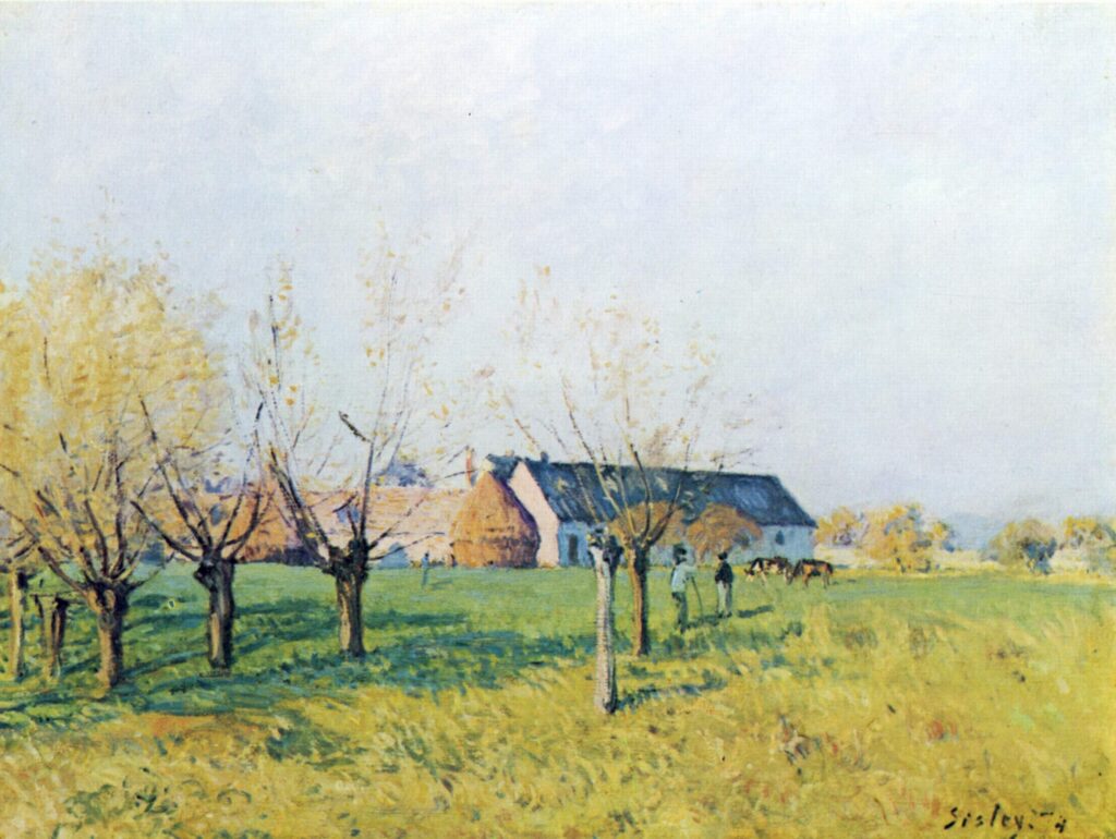 Farm to Höllenkaff (1874) - Alfred Sisley Tablo