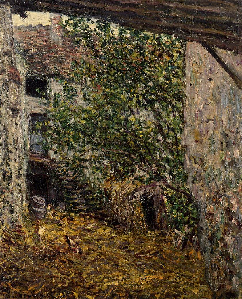 Farmyard (1878) - Claude Monet Tablo