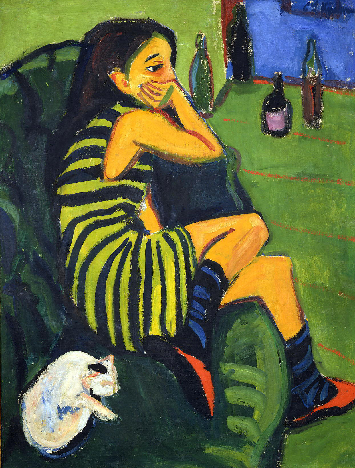 Female Artist (1910) - Ernst Ludwig Kirchner Tablo