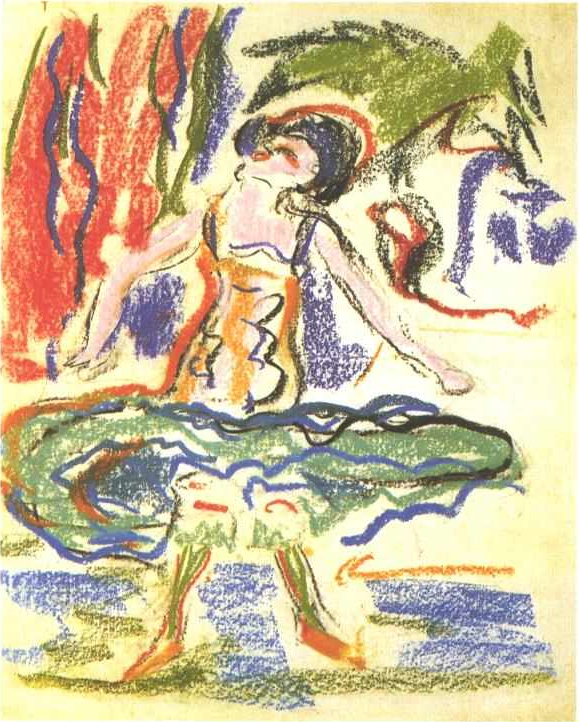 Female Cabaret Dancer - Ernst Ludwig Kirchner Tablo