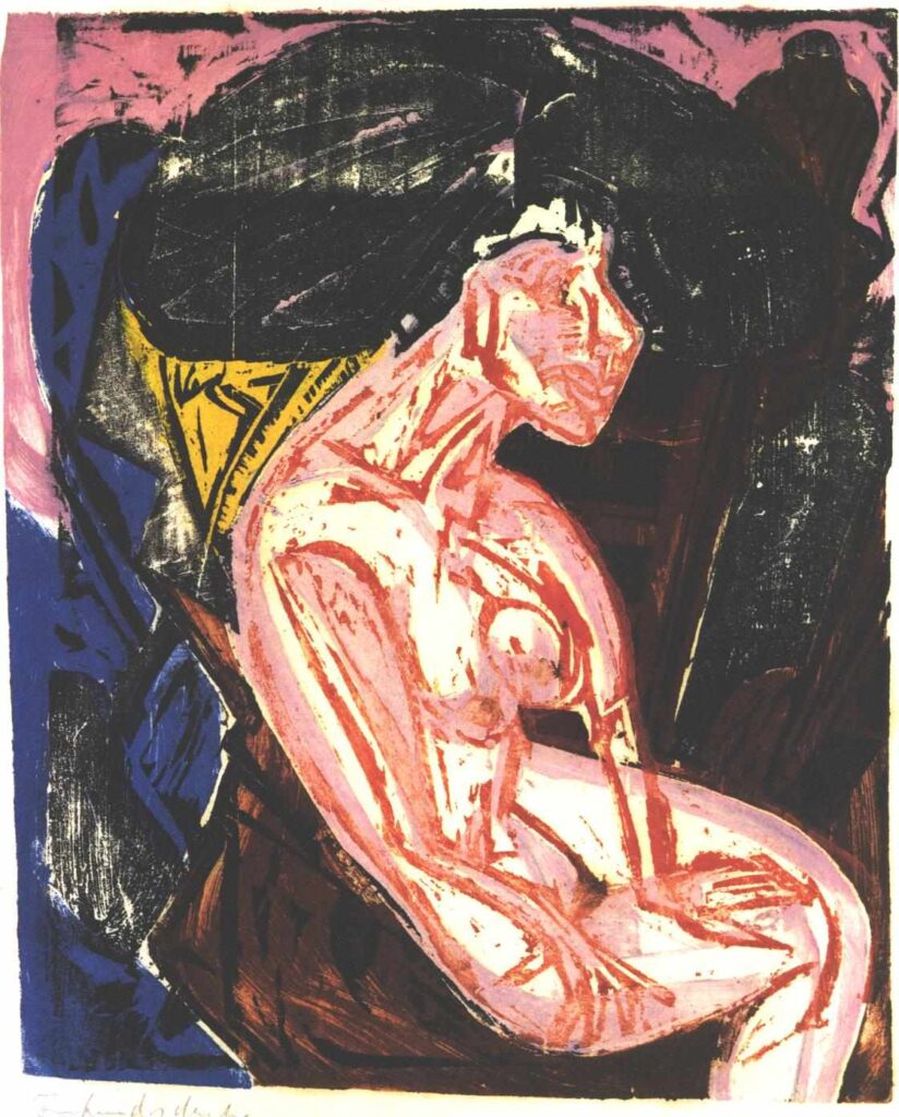 Female Lover - Ernst Ludwig Kirchner Tablo