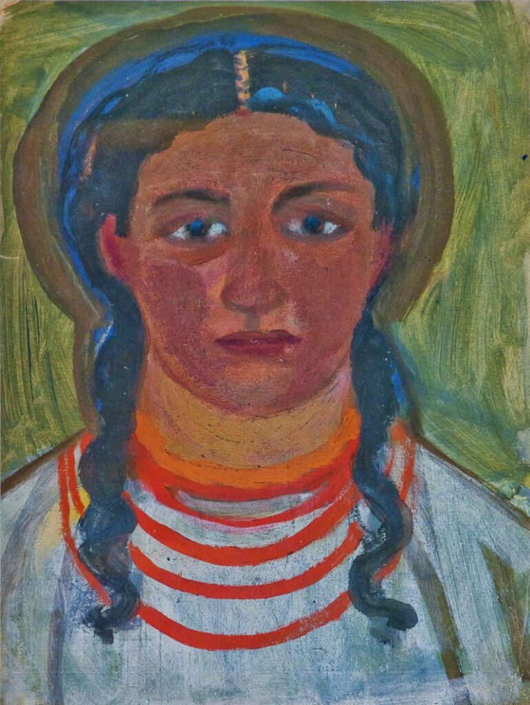 Female Portrait - Mykhailo Boychuk Tablo