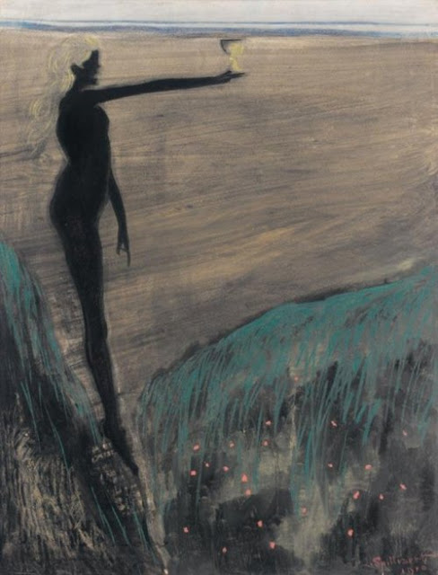 Femme nue tenant une coupe (1910) - Léon Spilliaert Tablo