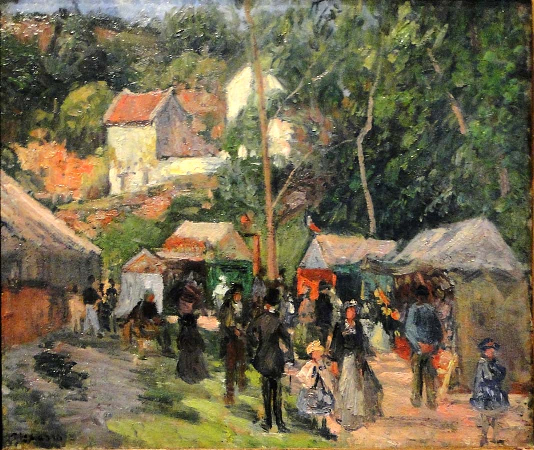 Festival at the Hermitage (1876) - Camille Pissarro Tablo