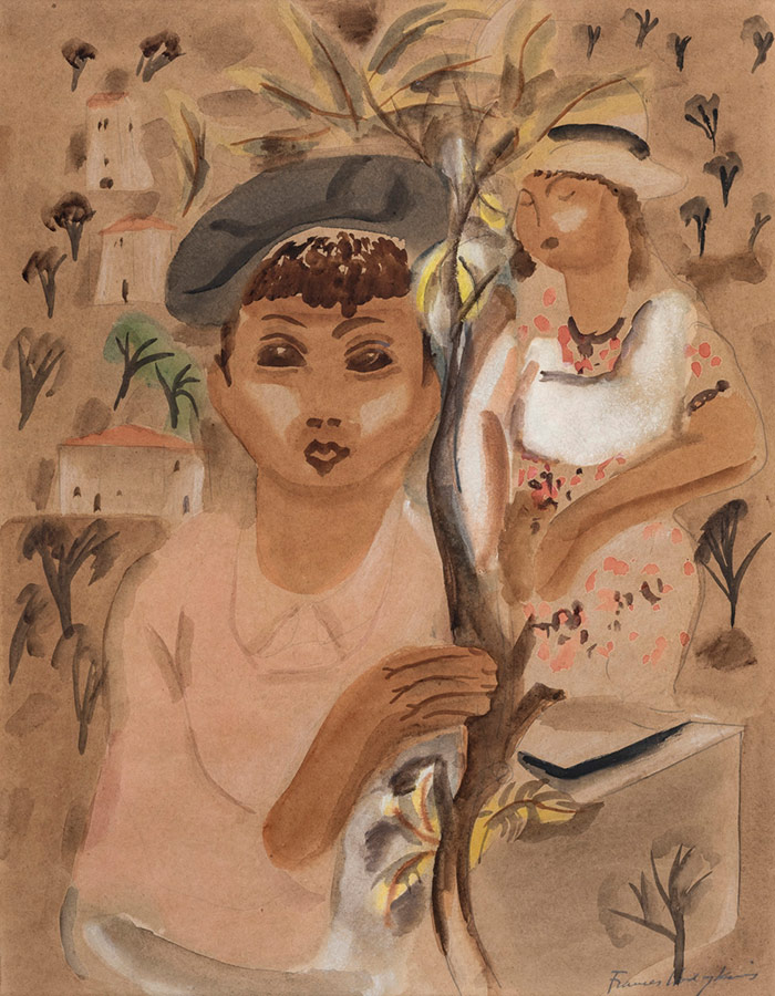 Figures in a Mediterranean Landscape (1933) - Frances Hodgkins Tablo