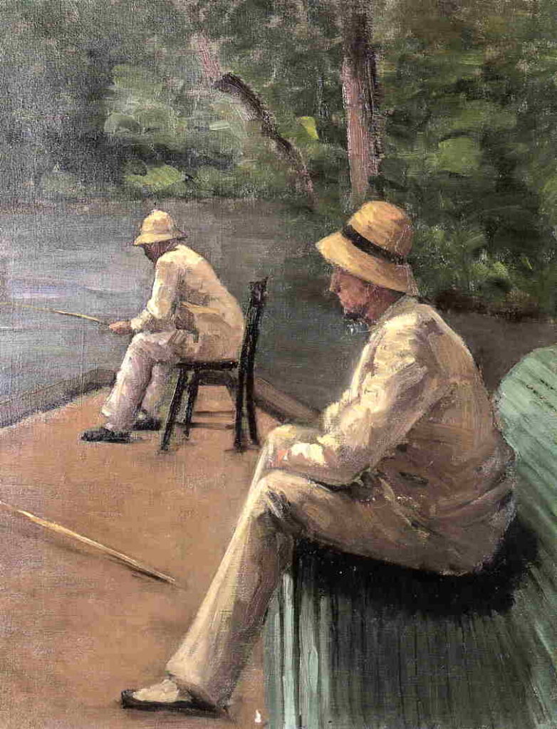 Fishermen on the Banks of the Yerres (1876) - Gustave Caillebotte Tablo