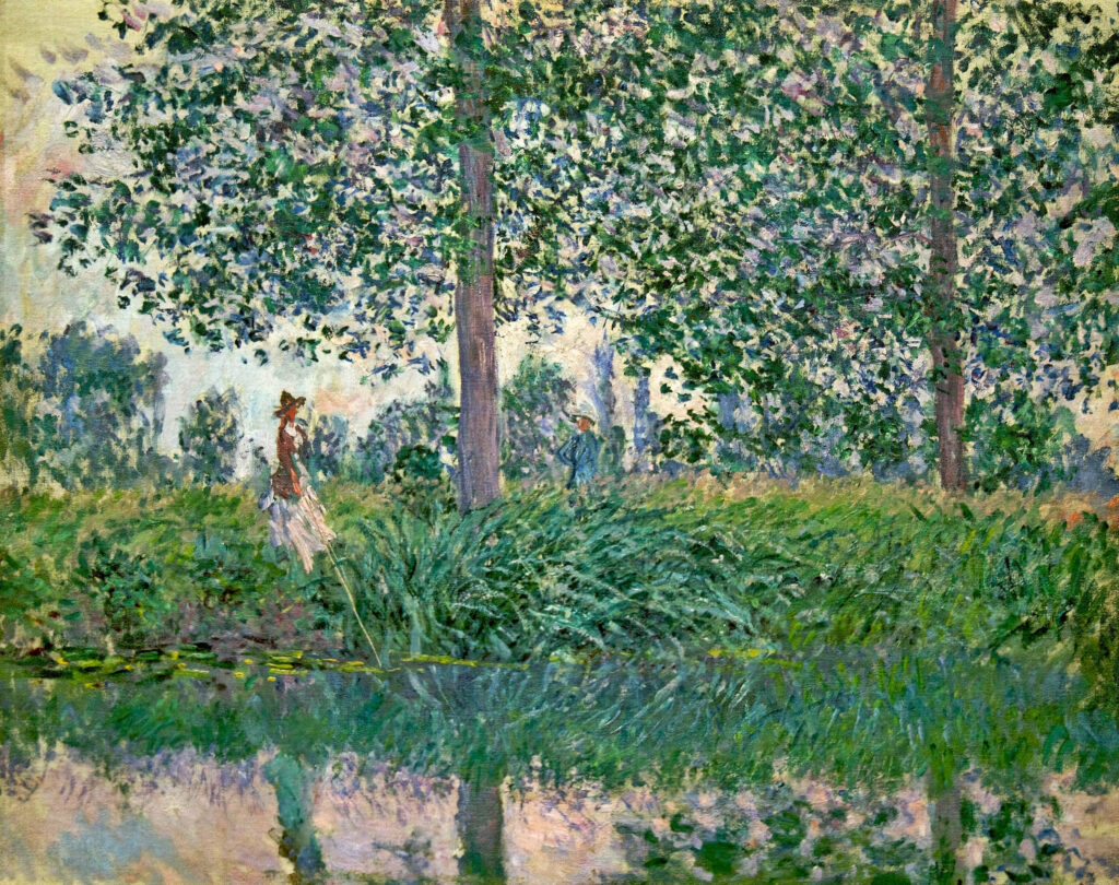 Fishing on the River Epte (1887) - Claude Monet Tablo