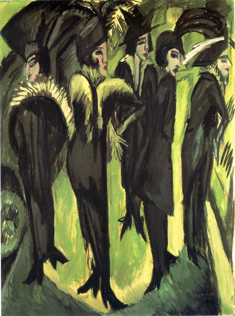 Five Women in the Street (1913) - Ernst Ludwig Kirchner Tablo
