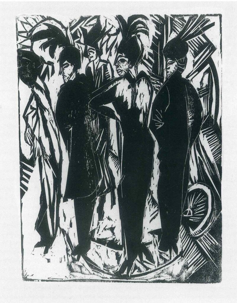 Five Women on the Street (1914) - Ernst Ludwig Kirchner Tablo