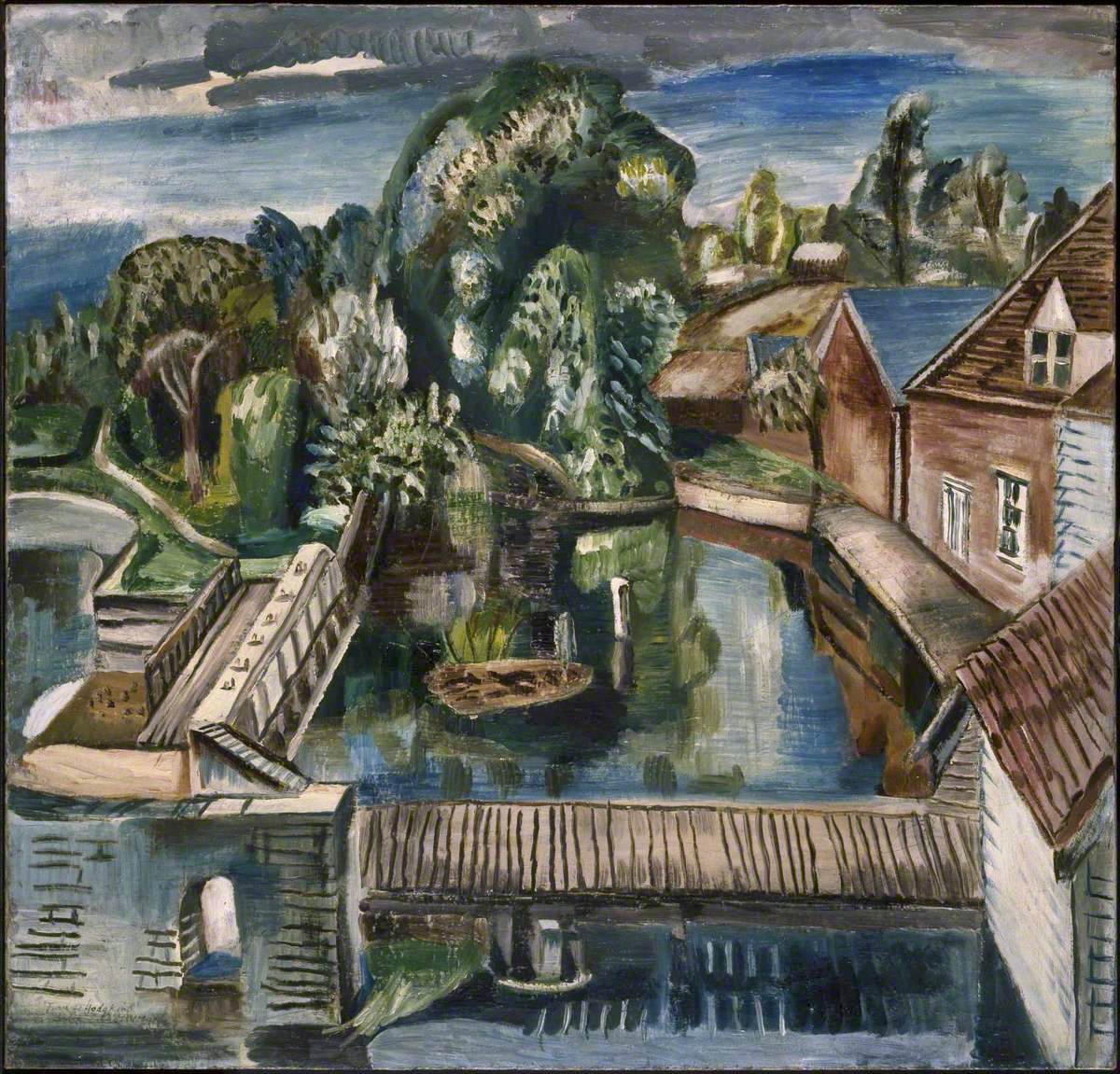 Flatford Mill - Frances Hodgkins Tablo
