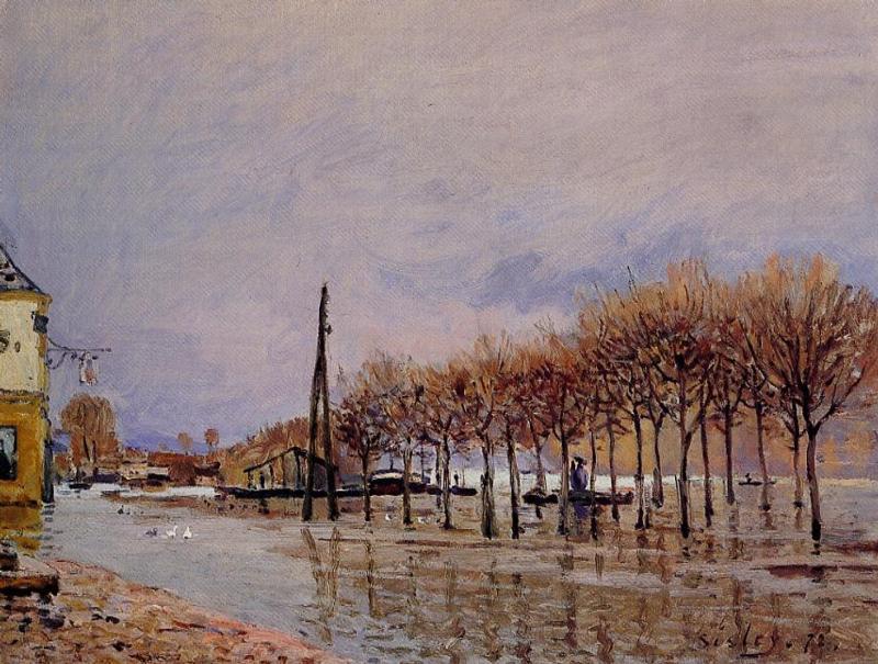 Flood at Port Marly (1872) - Alfred Sisley Tablo