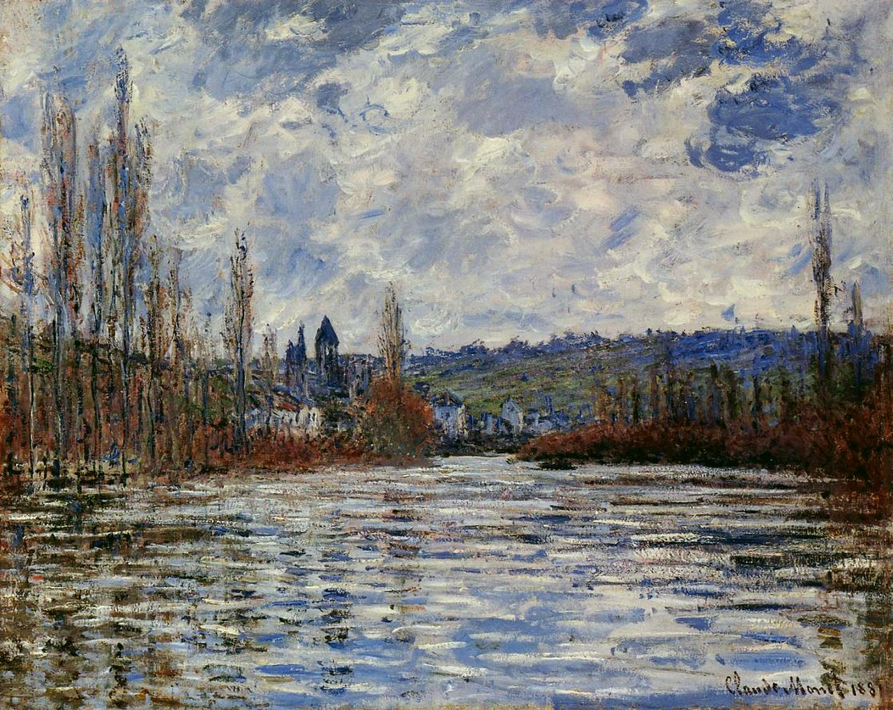 Flood of the Seine at Vetheuil (1881) - Claude Monet Tablo